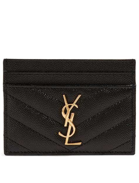 ysl card holder alice|YSL lambskin case.